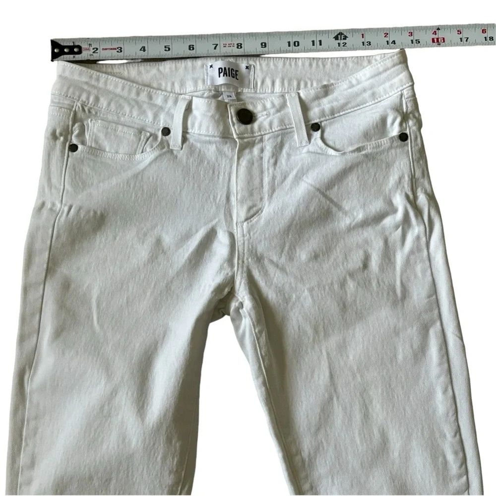 EUC PAIGE Verdugo Ankle Skinny Style DNM656 Optic White Size 6 - Picture 4 of 14